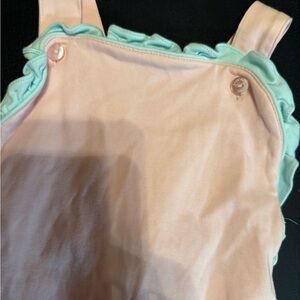 Baby Bliss Pink and Blue Ruffle Sunsuit